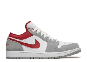 AIR JORDAN 1 LOW ‘LIGHT SMOKE GREY GYM RED’