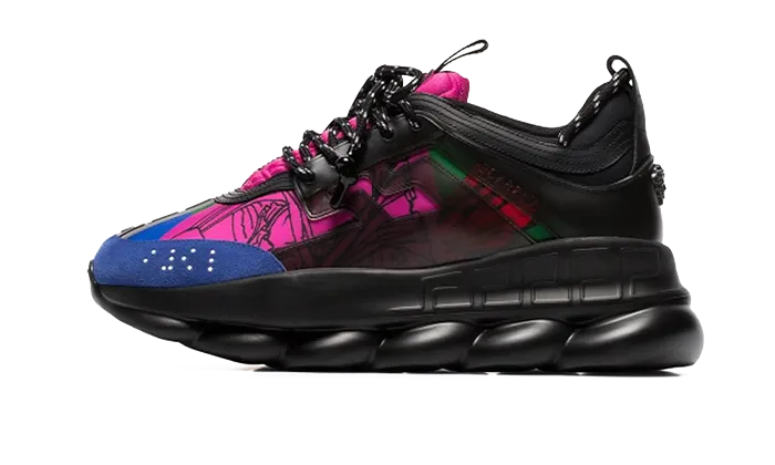 Chain Reaction Blue Black Fuchsia