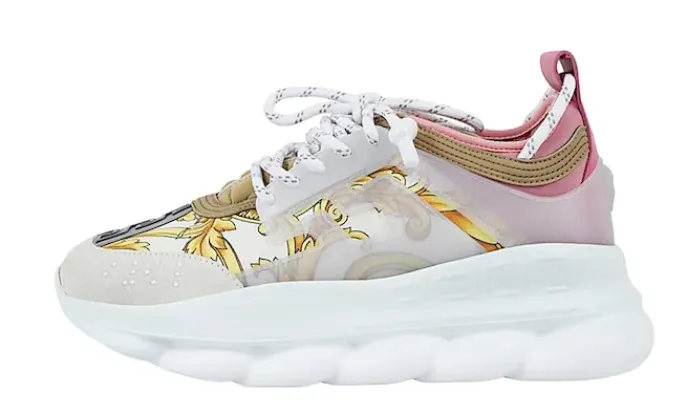Chain Reaction White Pink Yellow Barocco (W)
