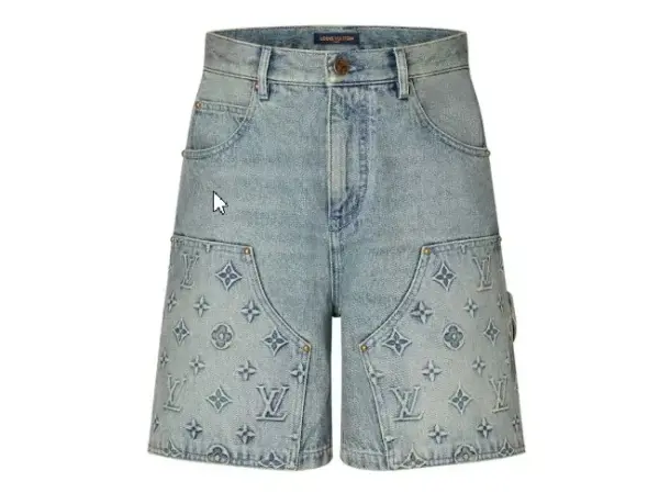 Louis Vuitton Denim Carpenter Shorts Blue