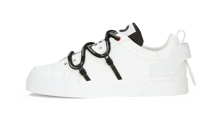 Portofino sneakers in calfskin and patent leather White