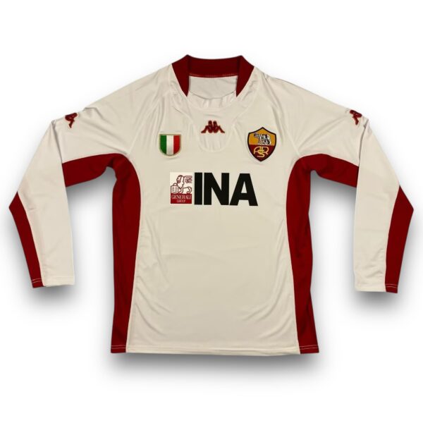 Camiseta AS Roma 2001-2002 Visitante Manga Larga