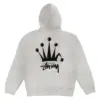 Stüssy Grey Crown Print Hoodie