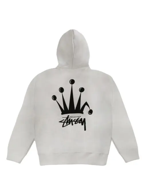 Stüssy Grey Crown Print Hoodie