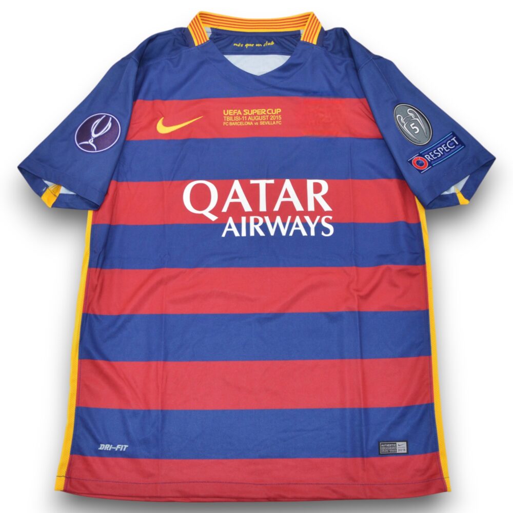 Camiseta Barcelona 2015-2016 Local Final Supercopa Europa