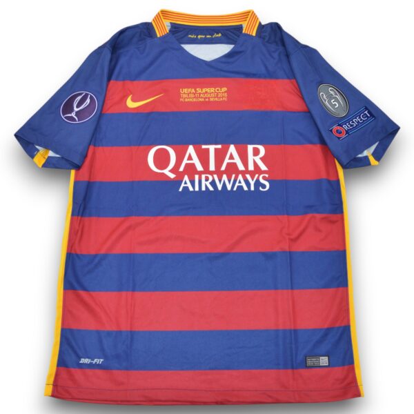Camiseta Barcelona 2015-2016 Local Final Supercopa Europa