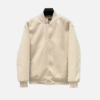 Stussy Sport Melton Varsity Jacket Cream White
