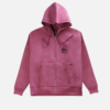 Stüssy Raspberry Pink Logo & Print Cotton Hoodie