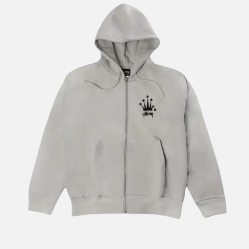 Stüssy Grey Crown Print Hoodie