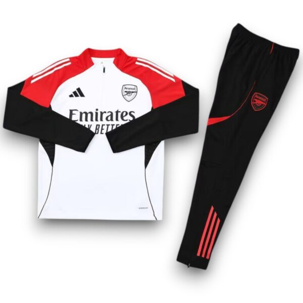 arsenal-25-26-white-with-red-black-training-suit-kid-size-1.jpg Chándal Arsenal 2025-2026 Local – Entrenamiento