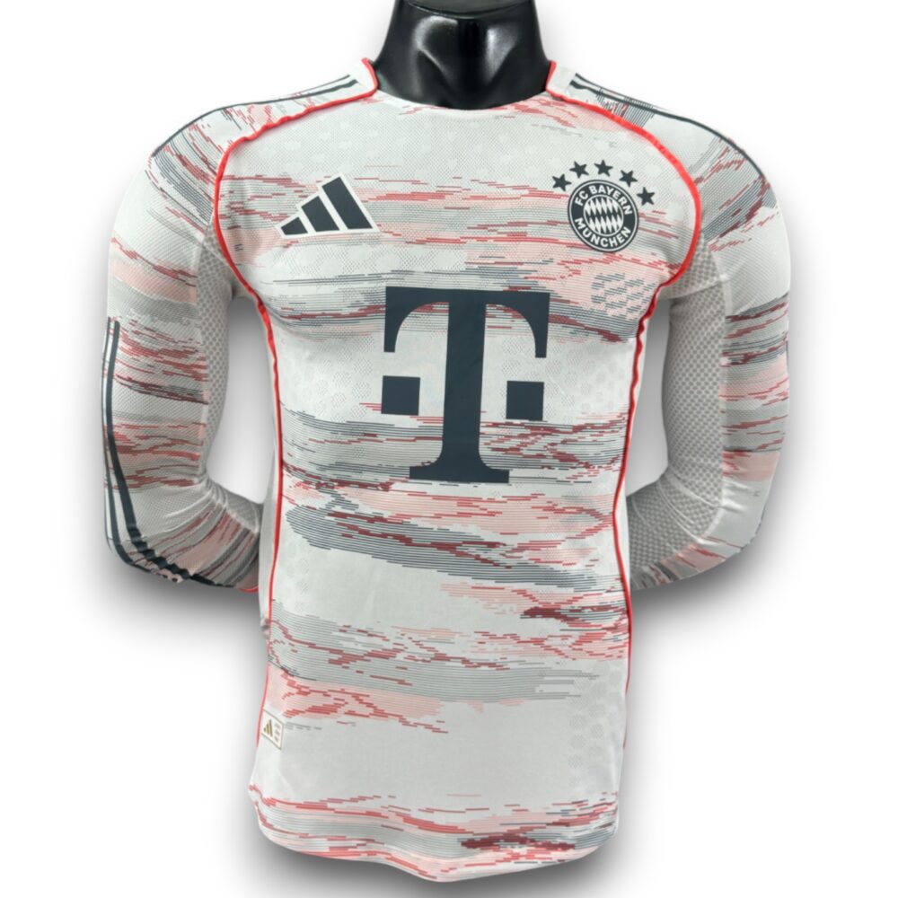 Camiseta Bayern Múnich 2025-2026 Visitante Manga Larga – Version Pro Player
