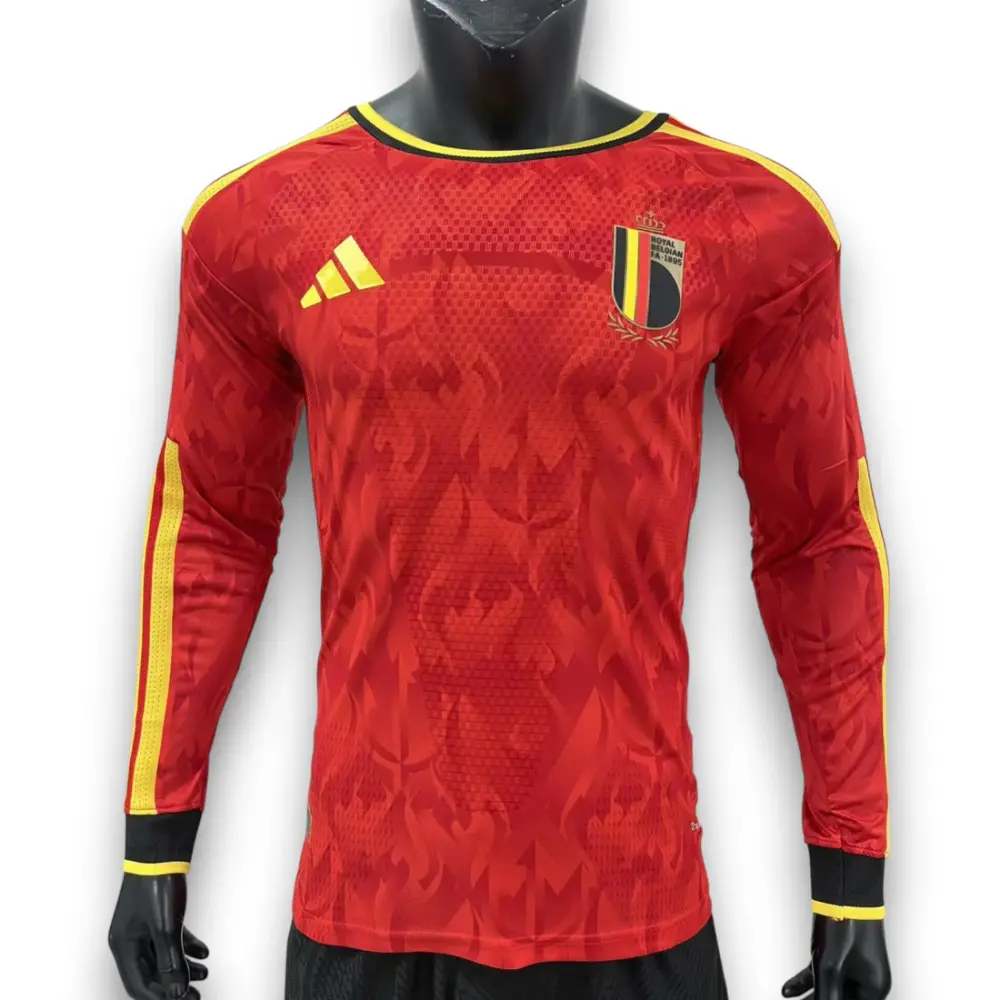 Camiseta Bélgica 2025-2026 Local Manga Larga – Pro Player