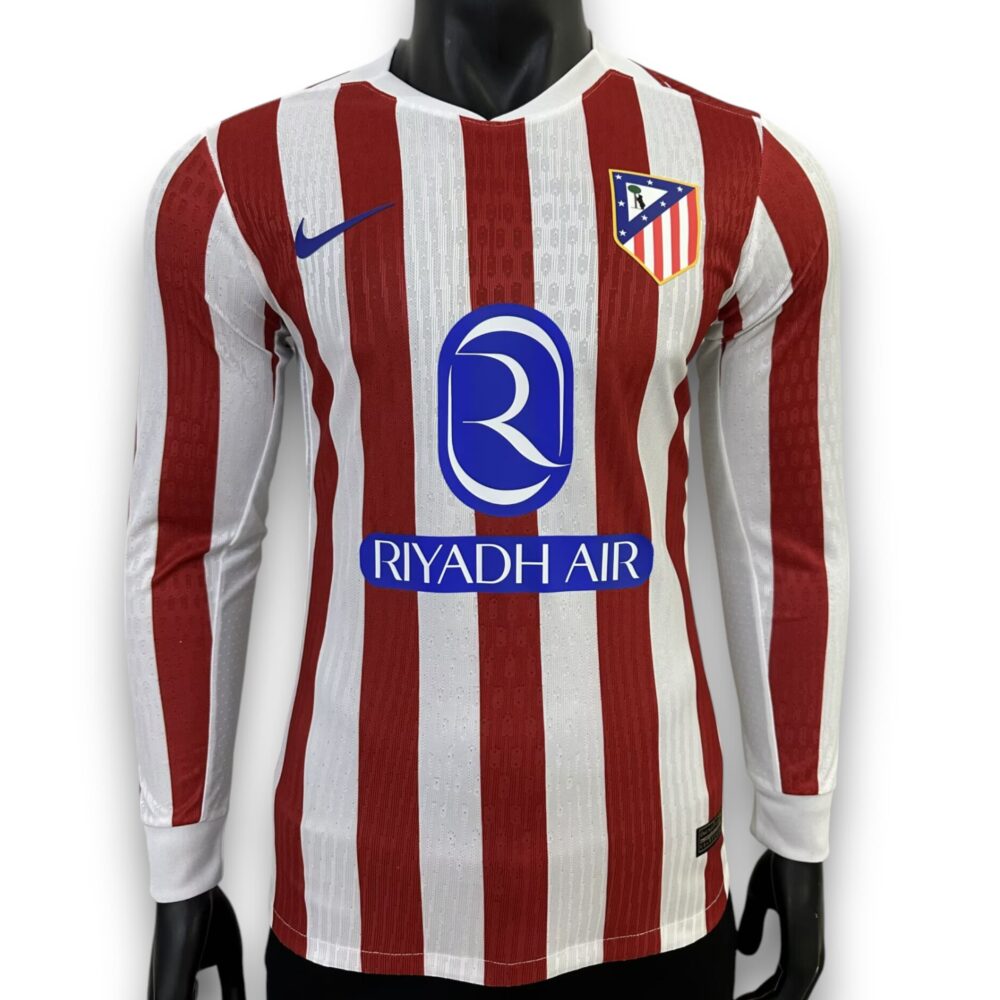 Camiseta Atletico de Madrid 2025-2026 Local Manga Larga- Version Pro Player