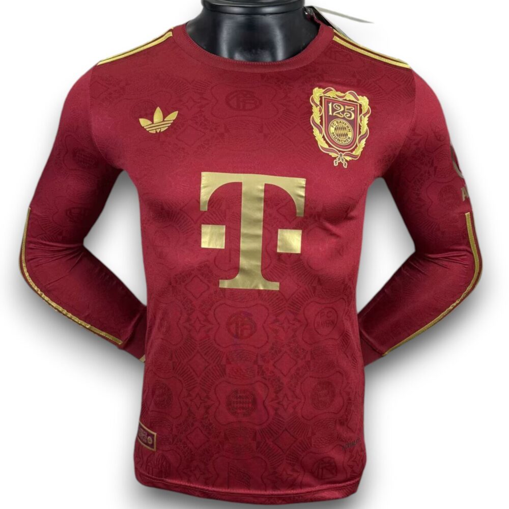 Camiseta Bayern Múnich 2025-2026 125th Aniversario Manga Larga – Version Pro Player