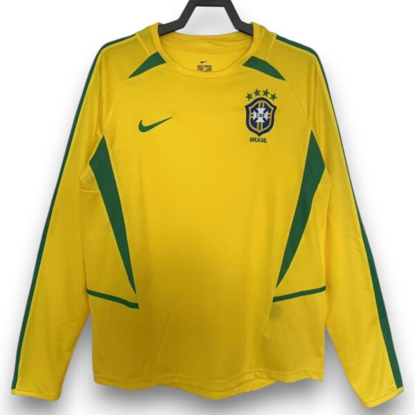 Camiseta Brasil 2002 Local Manga Larga