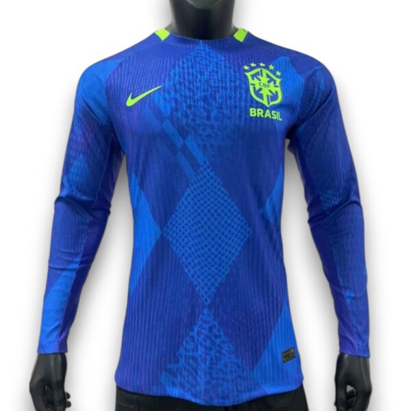 Camiseta Brasil 2025 Visitante Manga Larga – Version Pro Player