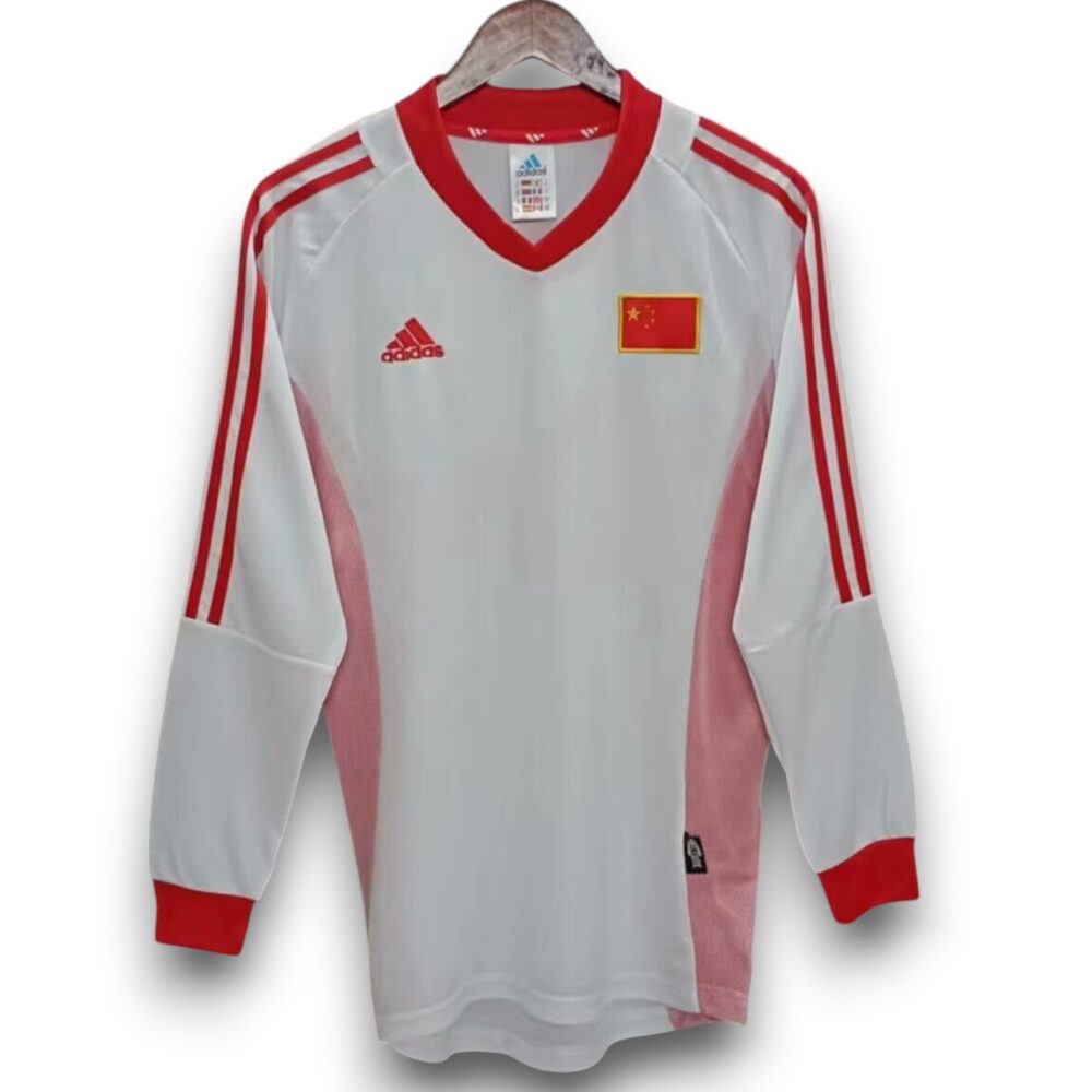 Camiseta China 2002 Visitante Manga Larga