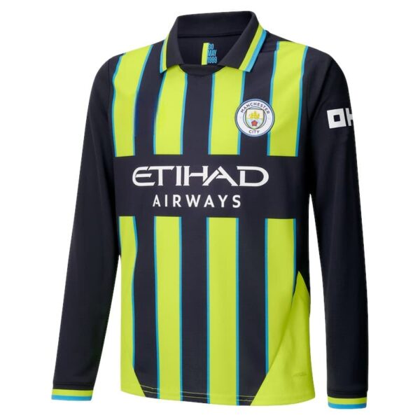Camiseta Manchester City 2024-2025 Visitante Manga Larga – Version Pro Player