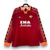 Camiseta AS Roma 1998-1999 Local Manga Larga