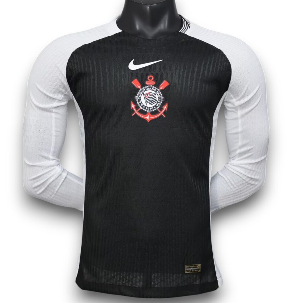 Camiseta Corinthians 2025 Visitante Manga Larga – Version Pro Player