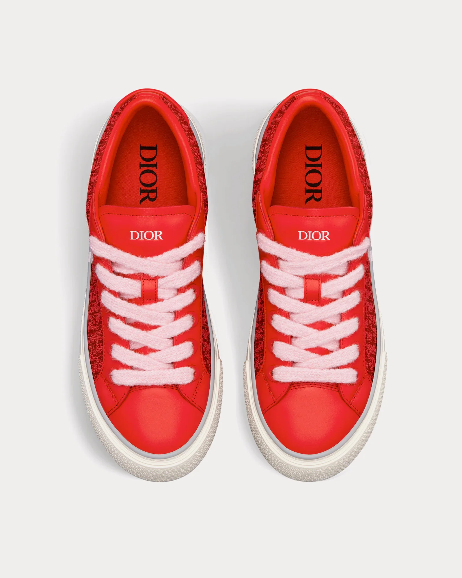 Dior B33 Red Smooth Calfskin and Red Dior Oblique Jacquard - Imagen 2