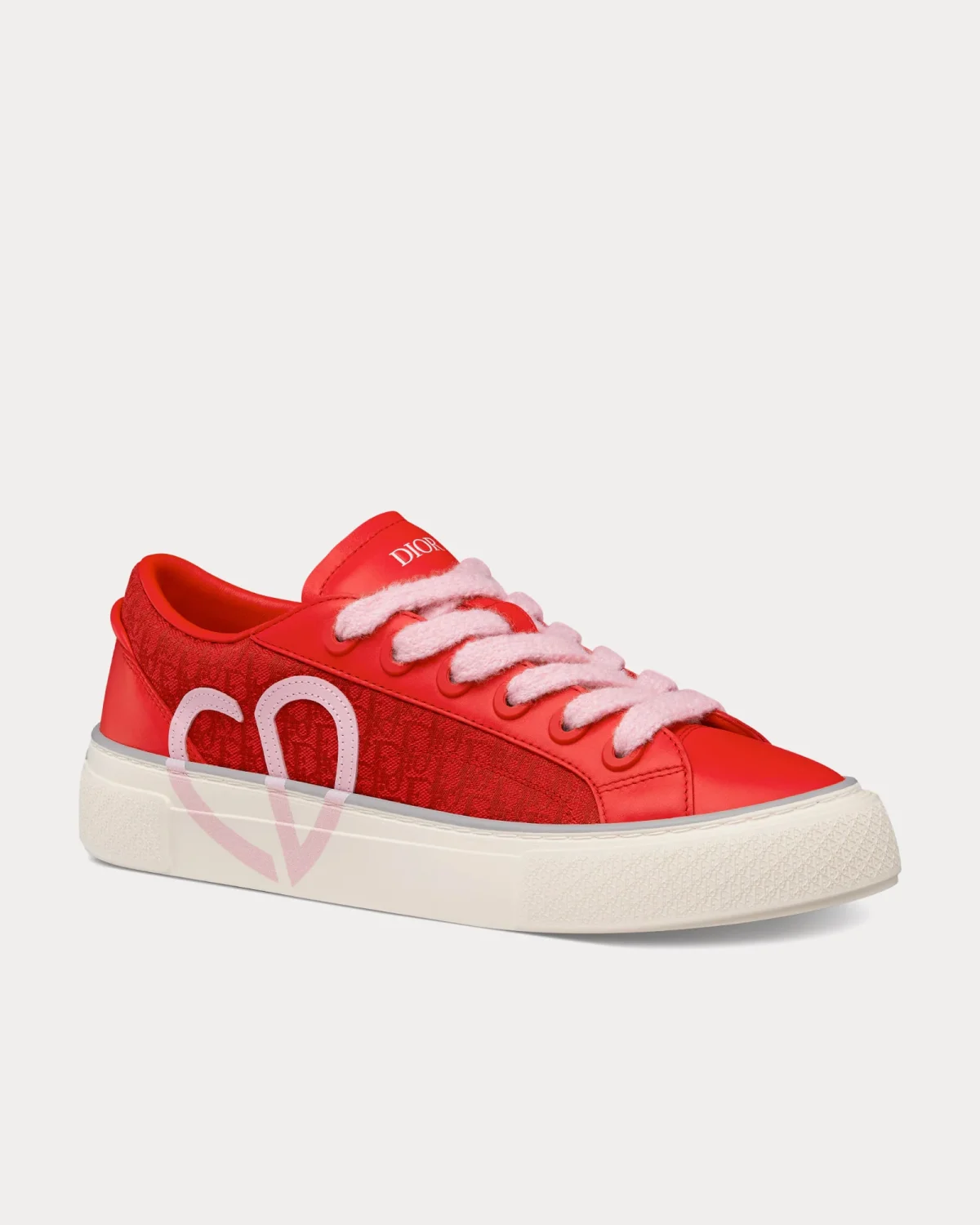 Dior B33 Red Smooth Calfskin and Red Dior Oblique Jacquard - Imagen 3