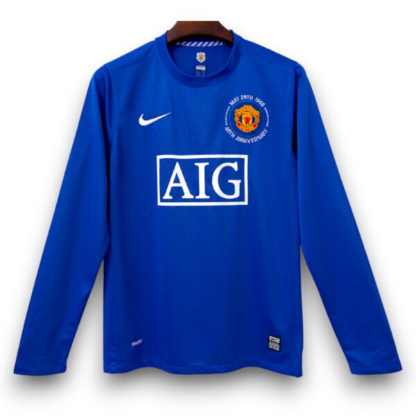 Camiseta Manchester United 2008-2009 40th Alternativa Manga Larga