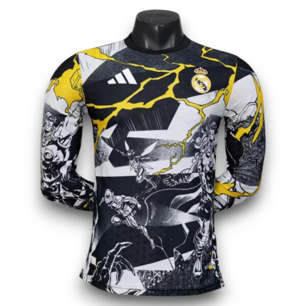 Camiseta Real MadridxMarvel 2025-2026 Manga Larga – Version Pro Player