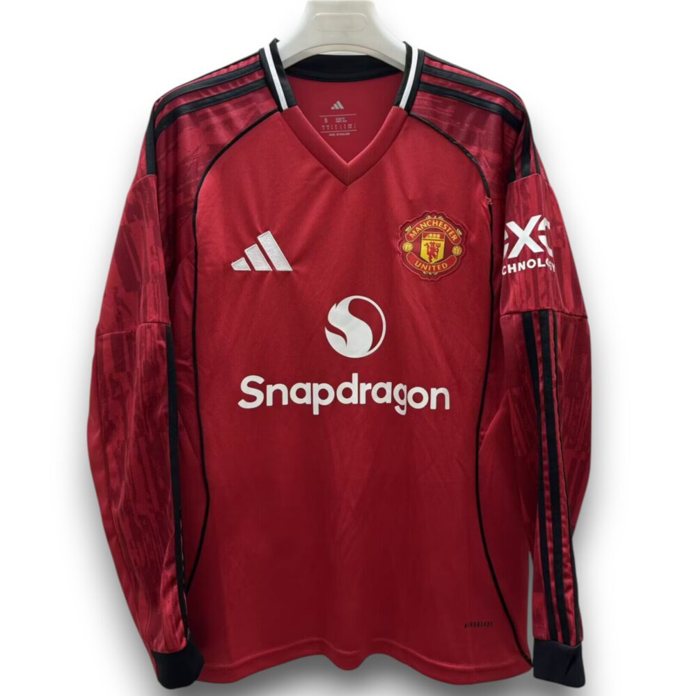 Camiseta Manchester United 2025-2026 Local Manga Larga