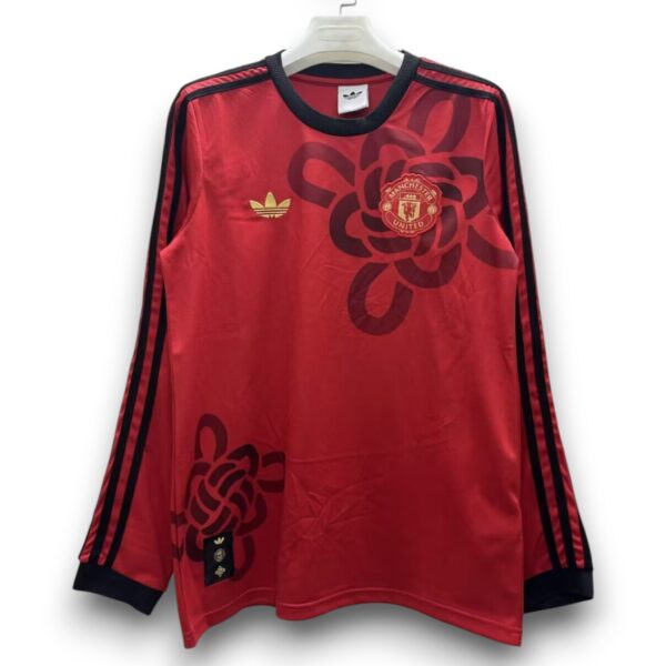 Camiseta Manchester United 2025-2026 Prepartido Manga Larga