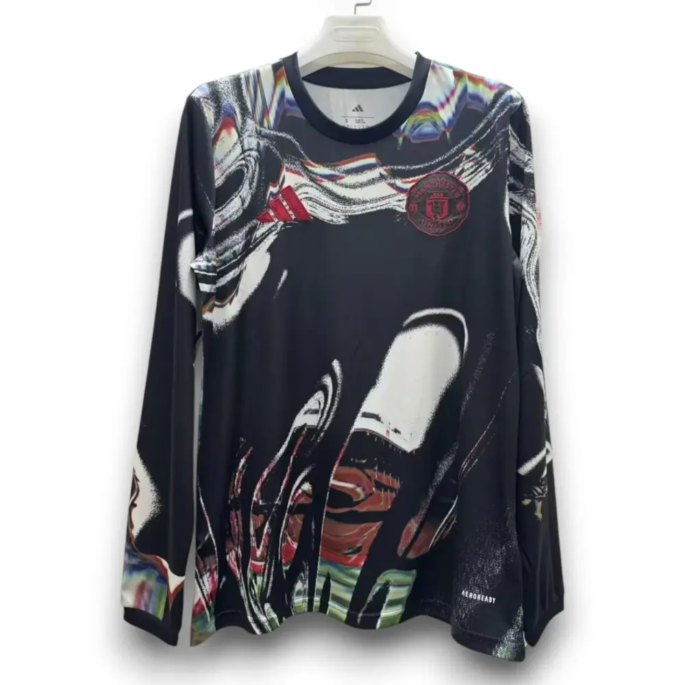 Camiseta Manchester United 2025-2026 Prepartido Manga Larga