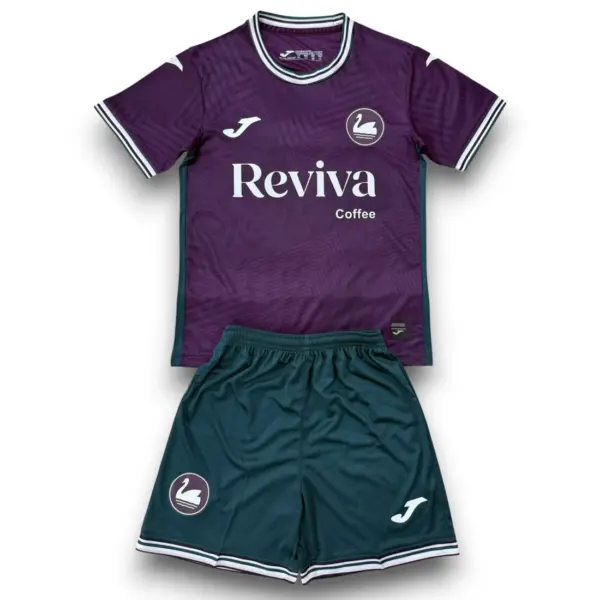 swansea-25-26-away-kid-kit.webp Camiseta Swansea City 2025-2026 Alternativa