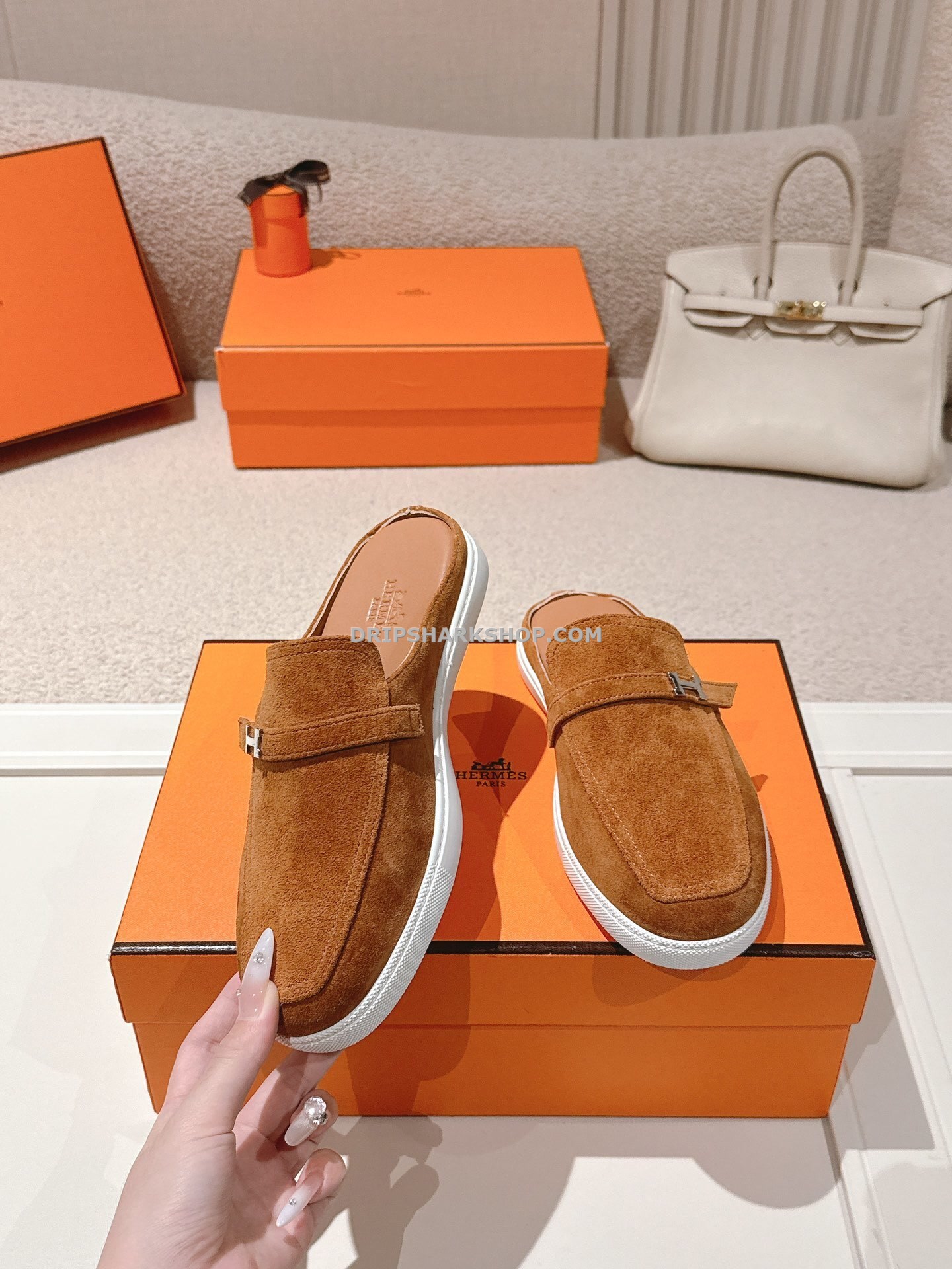 Sandalias Hermes - Marrón - Imagen 3