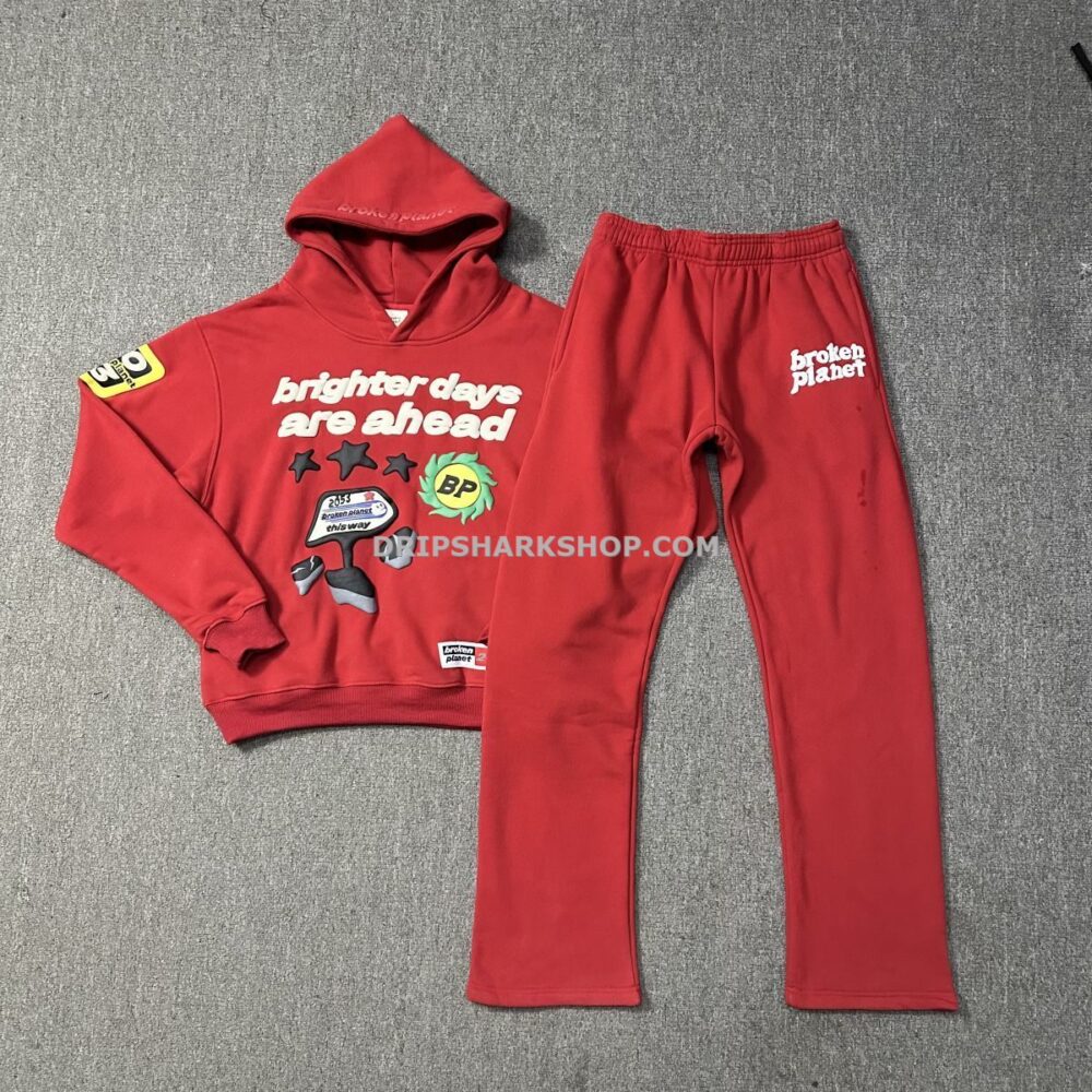 BROKEN PLANET Tracksuit - Rojo