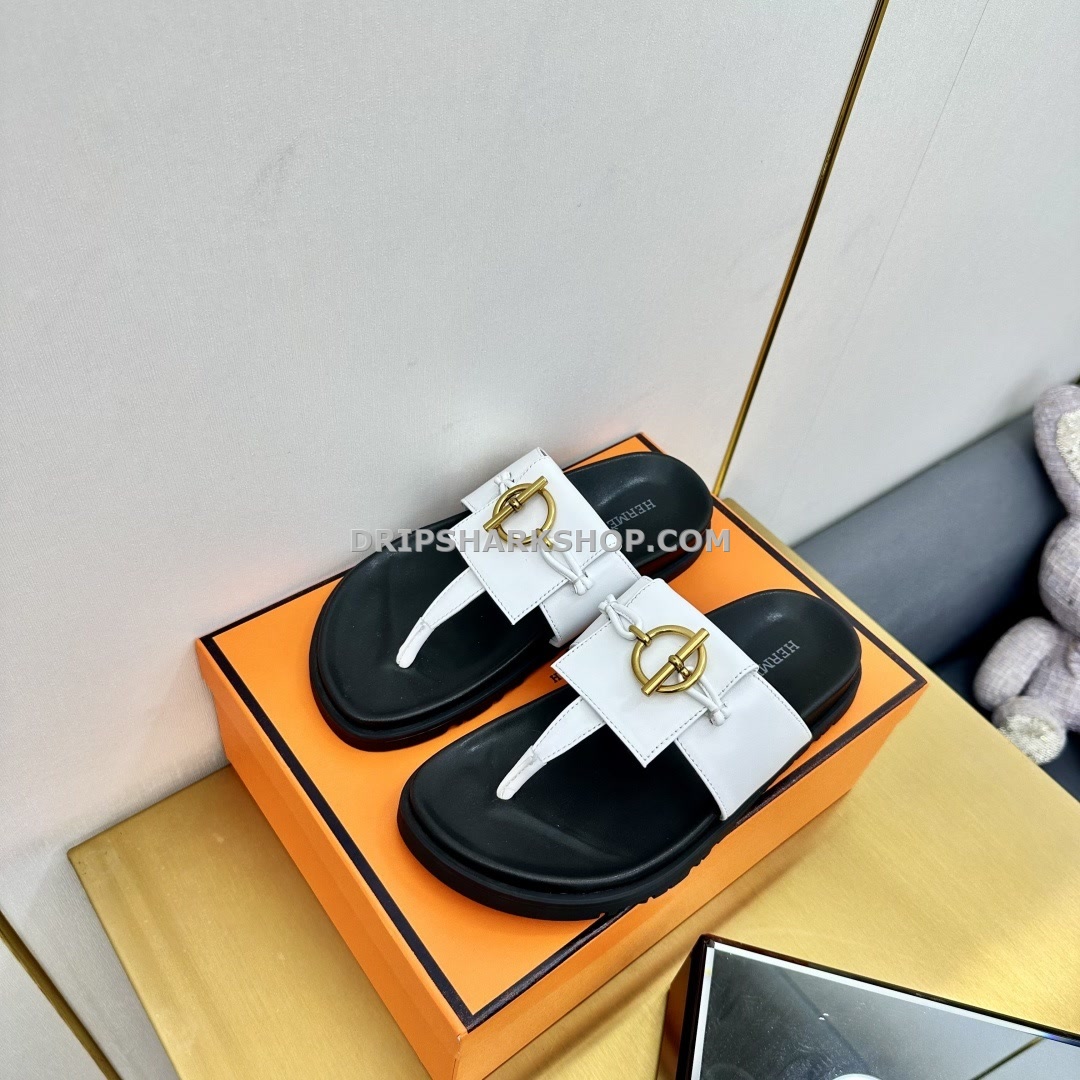 Sandalias Hermes - Blanco - Imagen 3