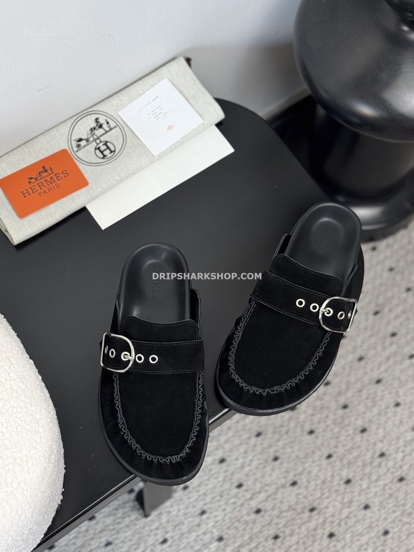 Sandalias Hermes - Negro - Imagen 3