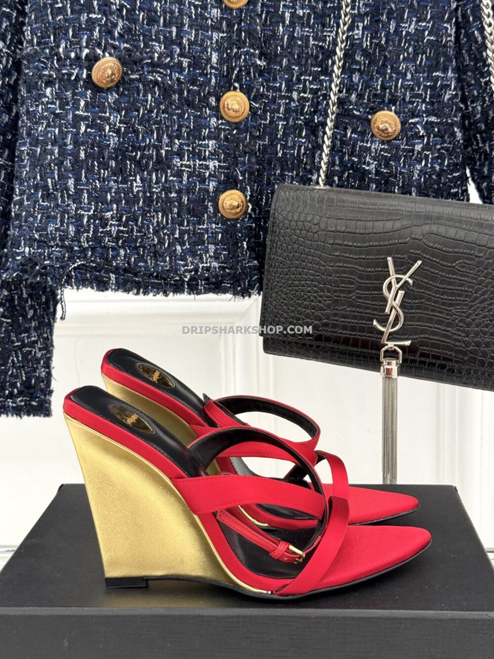 da43b6f6 Tacones de mujer YSL - Rojo