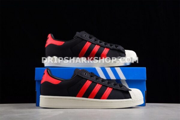 ADIDAS SUPERSTAR ‘BLACK WHITE RED’