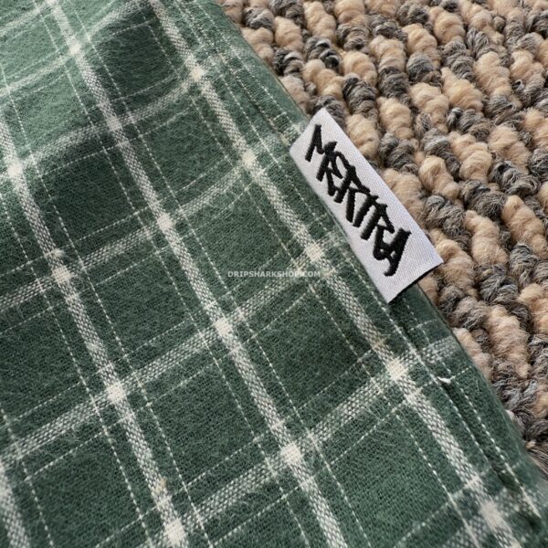 Camiseta verde a cuadros Mertra