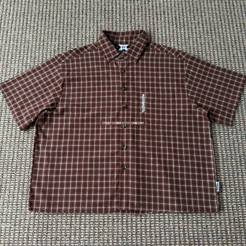 Camiseta marrón a cuadros Mertra