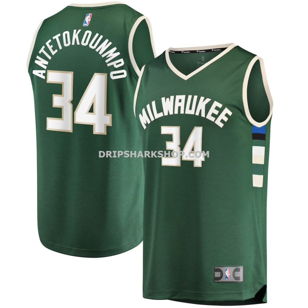 Mens Fanatics Giannis Antetokounmpo Hunter Green Milwaukee Bucks Big And Tall Fast Break Player Jersey Icon Edition