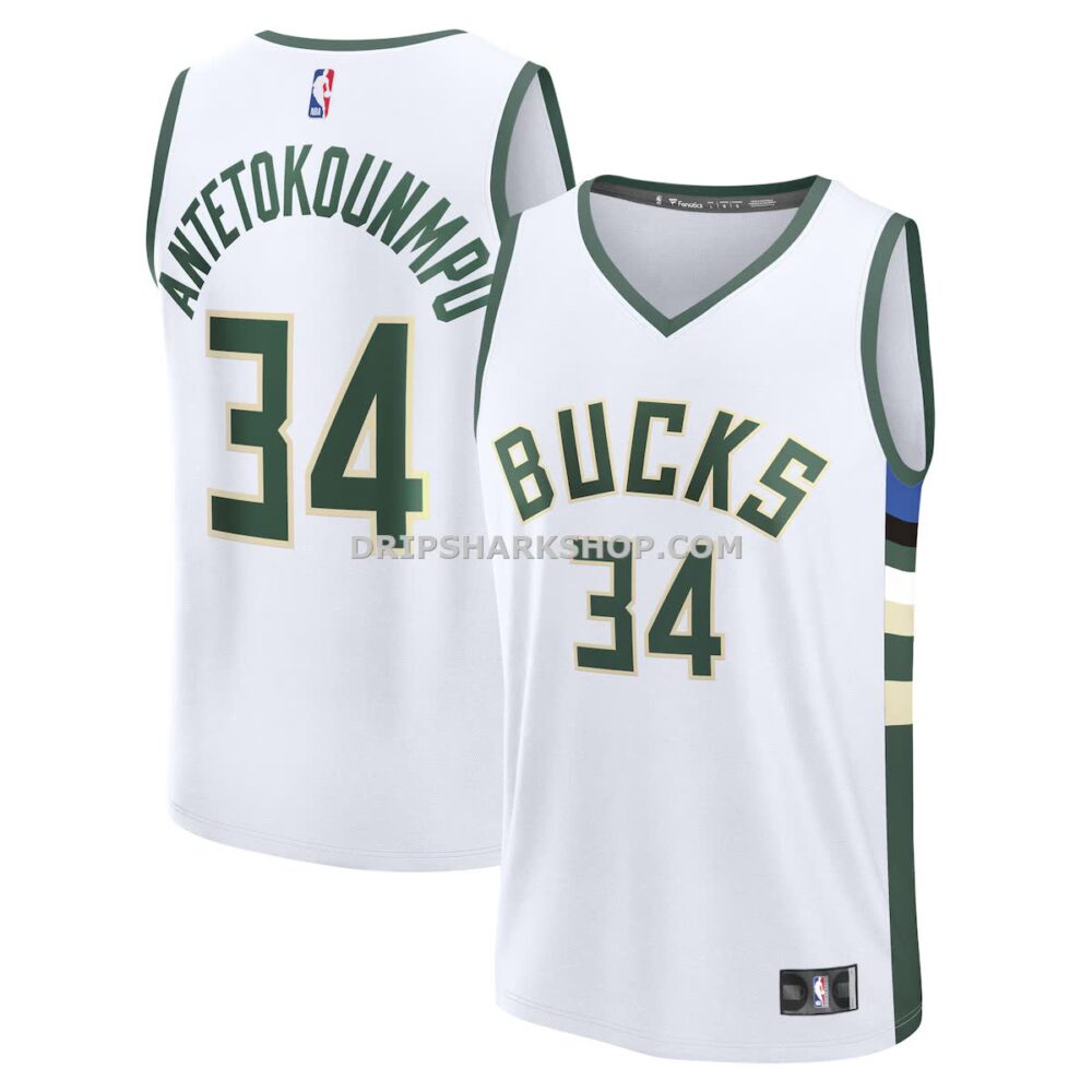 Mens Fanatics Giannis Antetokounmpo White Milwaukee Bucks Fast Break Replica Player Jersey Association Edition