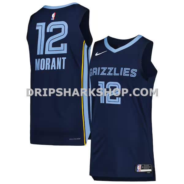 Mens Nike Ja Morant Navy Memphis Grizzlies Authentic Jersey Icon Edition_Pi4654000