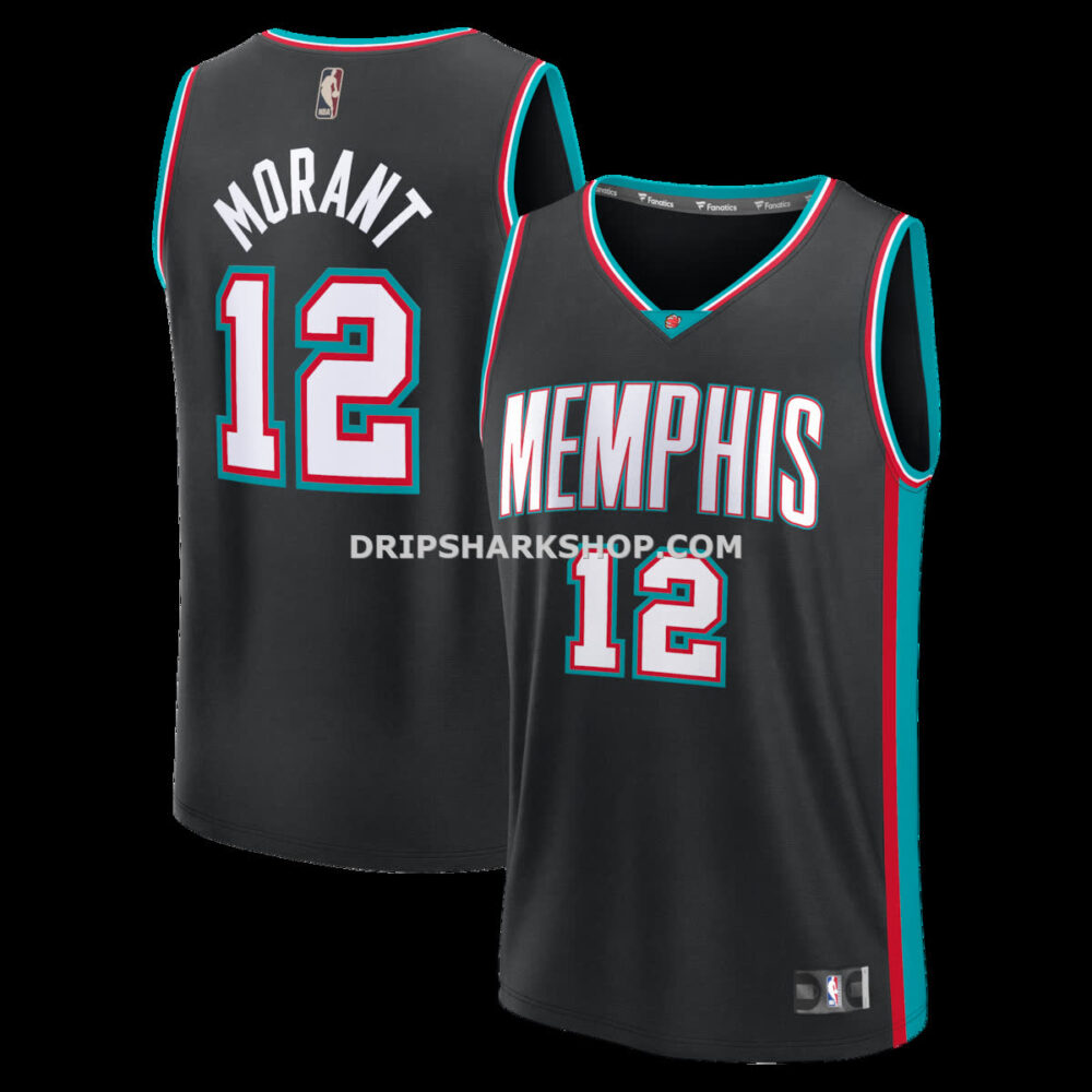 Mens Fanatics Ja Morant Black Memphis Grizzlies Fast Break Jersey Classic Edition