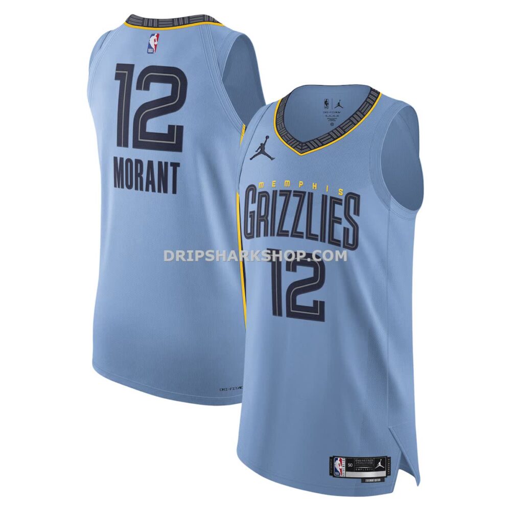 Mens Jordan Brand Ja Morant Light Blue Memphis Grizzlies Authentic Player Jersey Statement Edition