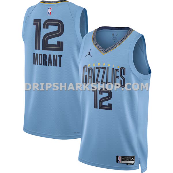 Unisex Jordan Brand Ja Morant Light Blue Memphis Grizzlies Swingman Jersey Statement Edition_Pi4759000