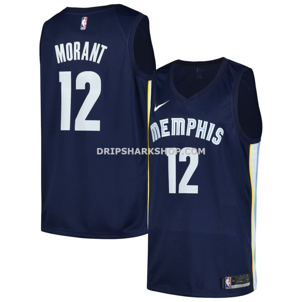 Mens Nike Ja Morant Navy Memphis Grizzlies Swingman Player Jersey Icon Edition
