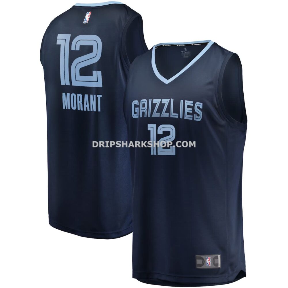 Mens Fanatics Ja Morant Navy Memphis Grizzlies Big And Tall Fast Break Player Jersey Icon Edition