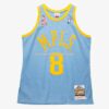 Mens Mitchell And Ness Kobe Bryant Powder Blue Los Angeles Lakers 2001 02 Hardwood Classics Authentic Player Jersey