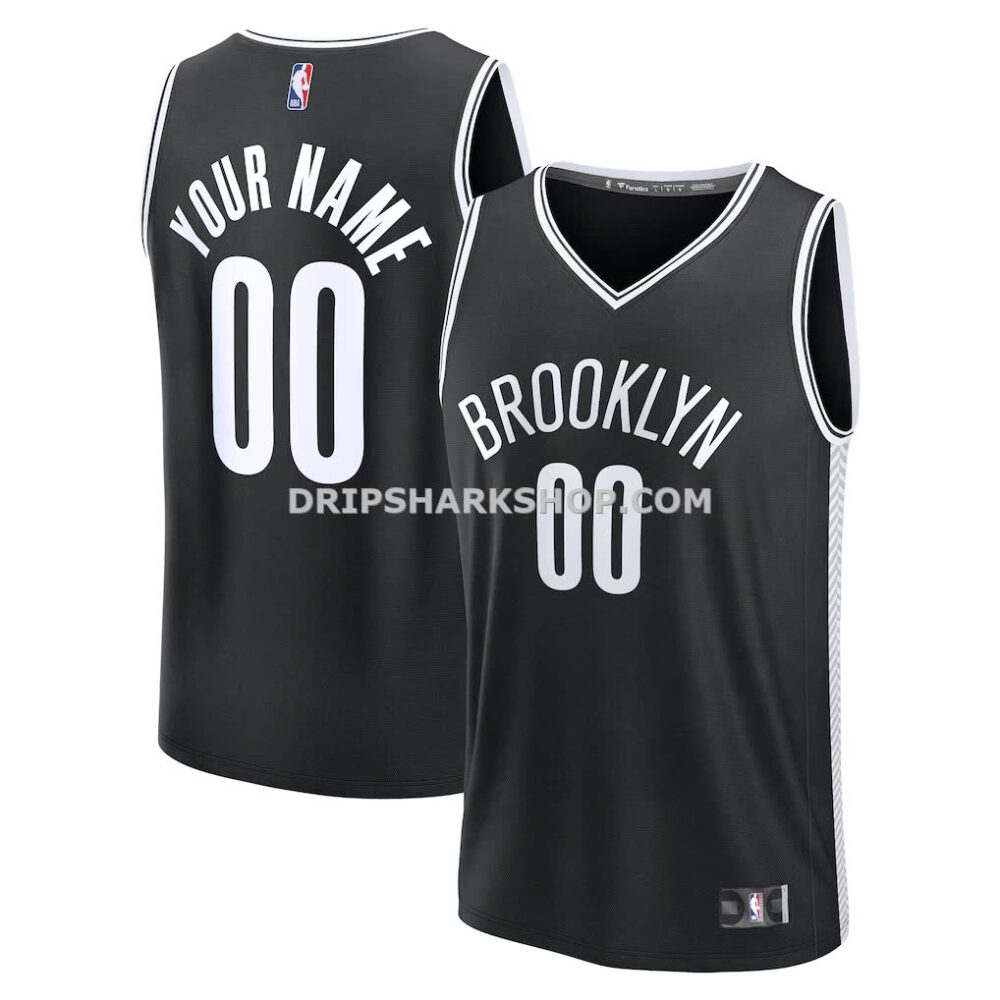 NBA0362fcM01-b2f1ae Men's Brooklyn Nets Fanatics Black Fast Break Custom Jersey Icon Edition